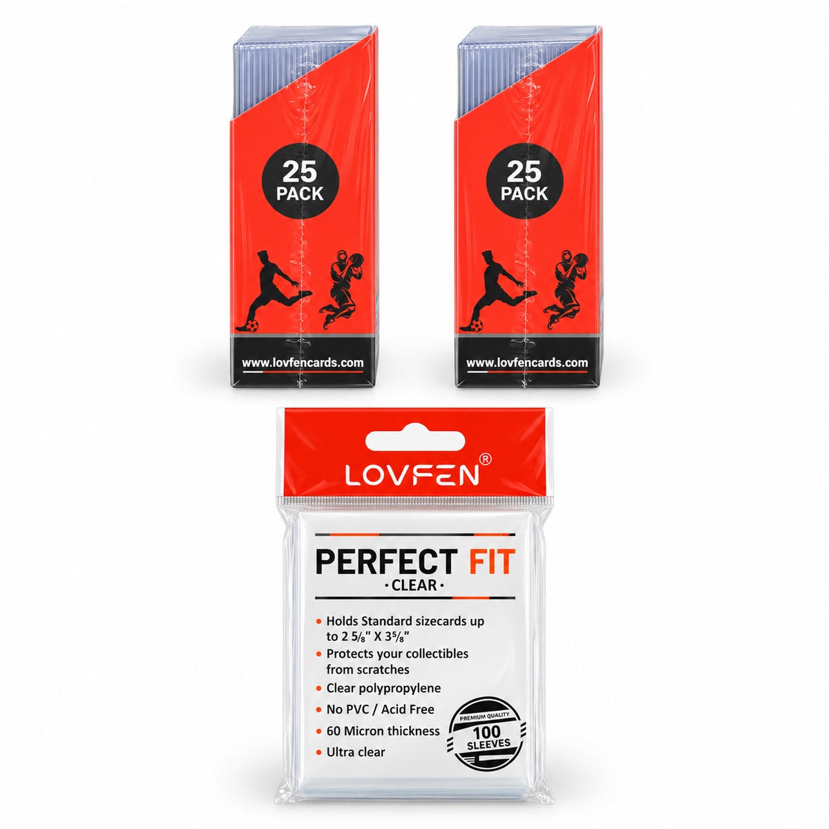 Pack LOVFEN 50 top loaders + 100 sleeves — vue 2