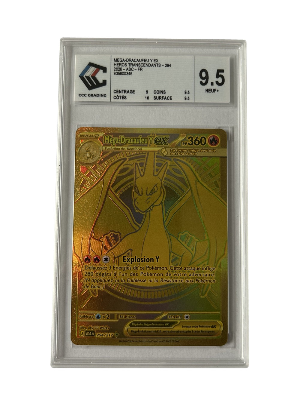 Méga-Dracaufeu Y ex 294/217 — CCC 9,5 — recto