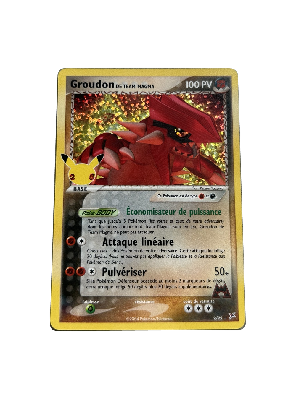 Groudon de Team Magma 9/95 — Célébrations 25 ans — Français — recto